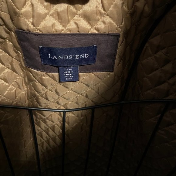 Land's End 3/4 Length Waxed Nylon Shell, Quilten Inner. Size XL EUC - Picture 2 of 16